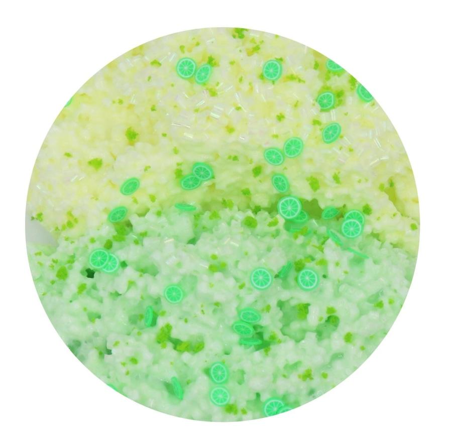 Key Lime Pie Crunch Bar Green White Glue Crunchy Bingsu Bead Slime Fantasies Shop Texture