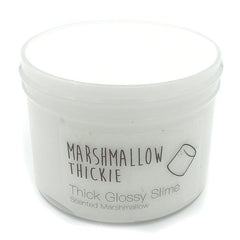 Marshmallow Thickie White Glossy Slime 8oz Front View