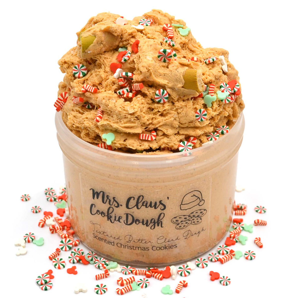 Mrs Claus Cookie Dough Snow Cloud Dough Christmas Slime Fantasies 8oz Front View
