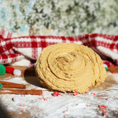Mrs Claus Cookie Dough Christmas Slime Gift For Kids Brown Cinnamon Bakery Scented Clay Creamy Cloud Cream Butter Snow Slime Fantasies Shop 9oz Front View Decoration Swirl