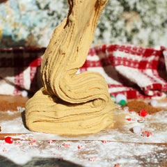 Mrs Claus Cookie Dough Christmas Slime Gift For Kids Brown Cinnamon Bakery Scented Clay Creamy Cloud Cream Butter Snow Slime Fantasies Shop 9oz Front View Decoration Drizzle