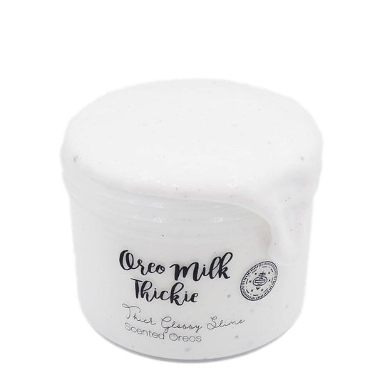 Oreo Milk Thickie White Thick Glossy Slime 8oz Front View