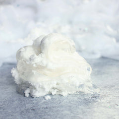 Sparkling Winter Wonderland Christmas Slime Gift For Kids White Peppermint Scented Cloud Clear Slime Fantasies Shop 9oz Front View Decoration Swirl Layered