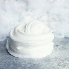 Sparkling Winter Wonderland Christmas Slime Gift For Kids White Peppermint Scented Cloud Clear Slime Fantasies Shop 9oz Front View Decoration Swirl