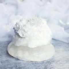 Sparkling Winter Wonderland Christmas Slime Gift For Kids White Peppermint Scented Cloud Clear Slime Fantasies Shop 9oz Front View Decoration Unboxed