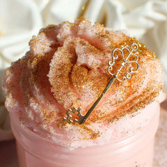 Sugar Plum Fairy Christmas Slime Gift For Kids Pastel Pink Berry Scented Cloud Snow Icee Slime Fantasies Shop 9oz Front View Decoration Close Up