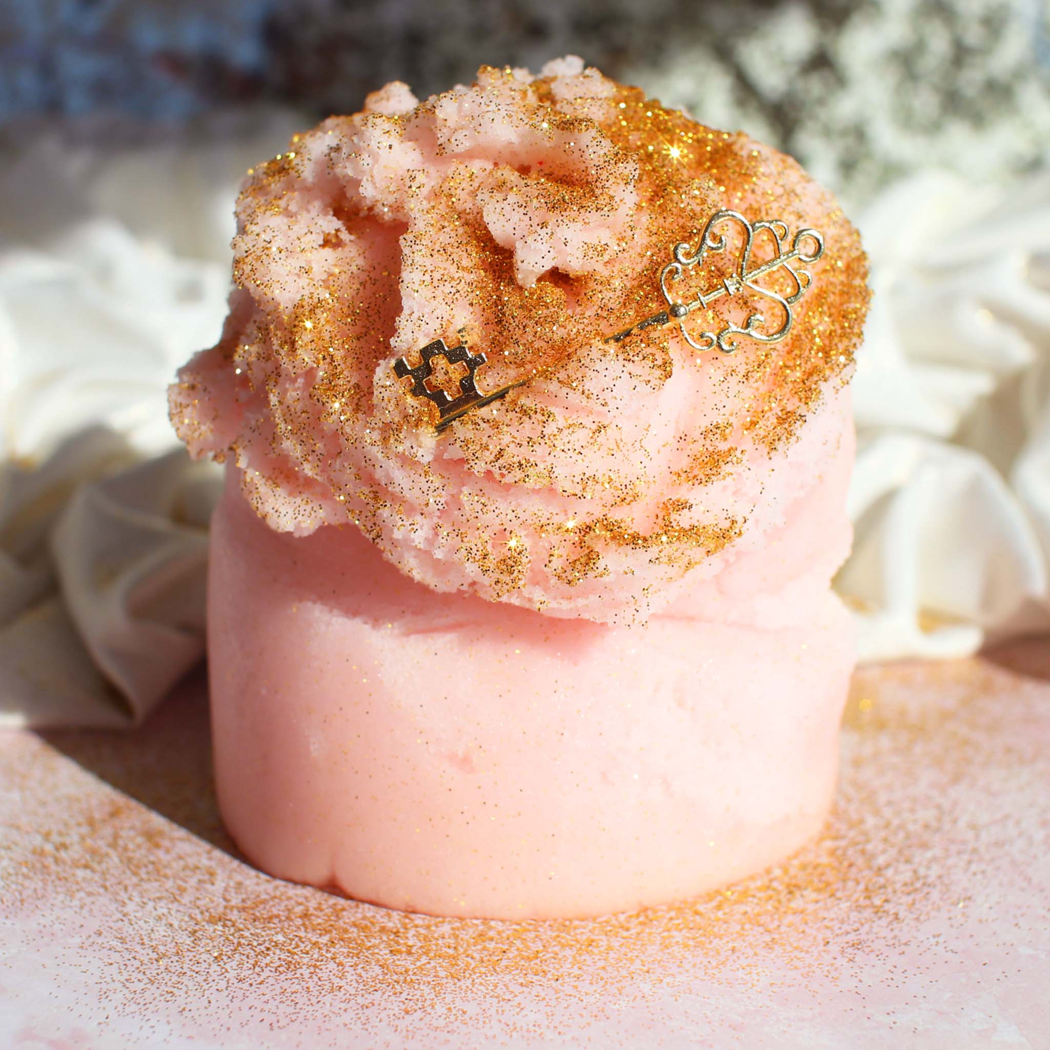 Sugar Plum Fairy Christmas Slime Gift For Kids Pastel Pink Berry Scented Cloud Snow Icee Slime Fantasies Shop 9oz Front View Decoration Unboxed