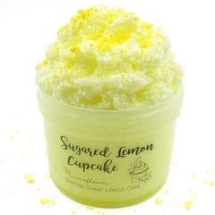 Sugared Lemon Cupcake Yellow Microfloam Crunchy Slime Fantasies 8oz Front View
