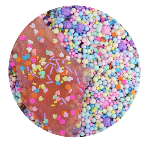 Sweethearts Crunch Clear Glue Floam