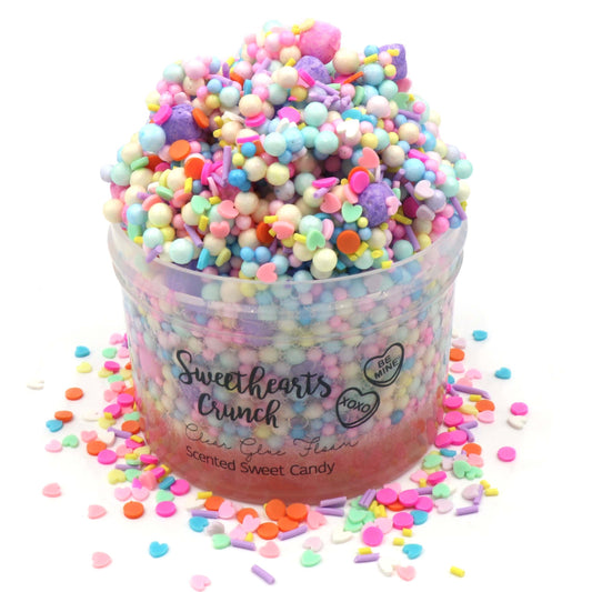Sweethearts Crunch Clear Glue Floam