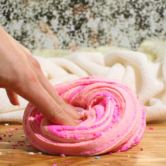 You Got A Peach of My Heart Cloud Creme Pink Orange Sprinkles Butter Slime Fantasies Swirl Pressed